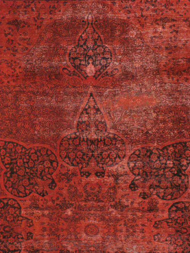 Antique Persian Lavar Kerman Over-dye Carpet, No.18209 - Gss