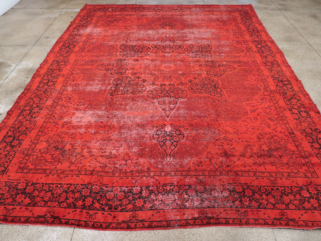 Antique Persian Lavar Kerman Over-dye Carpet, No.18209 - Gss