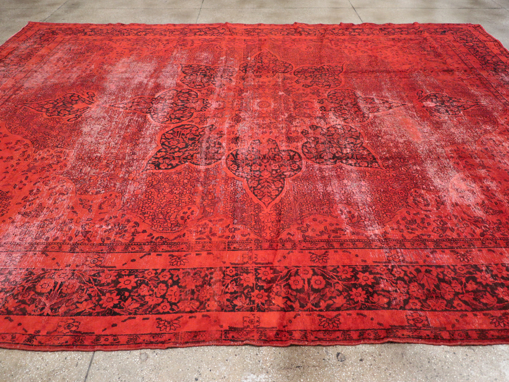 Antique Persian Lavar Kerman Over-dye Carpet, No.18209 - Gss