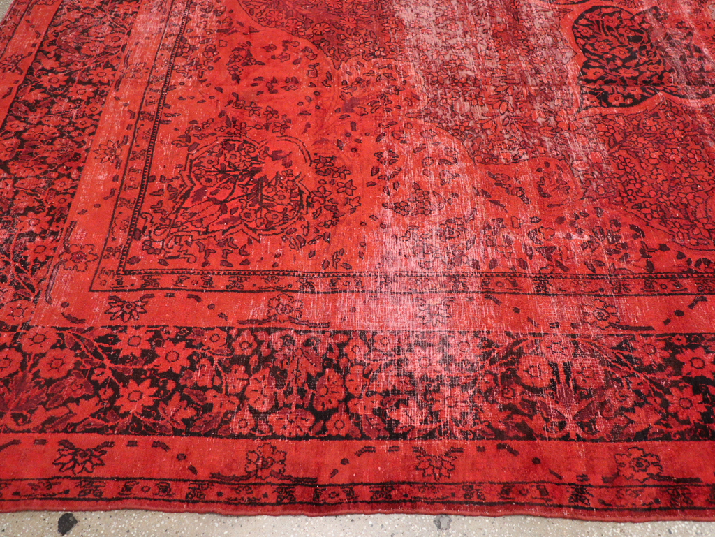 Antique Persian Lavar Kerman Over-dye Carpet, No.18209 - Gss