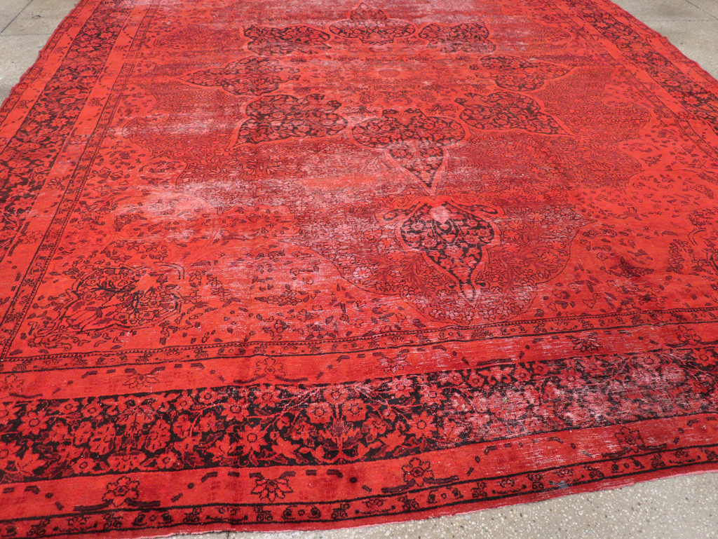 Antique Persian Lavar Kerman Over-dye Carpet, No.18209 - Gss