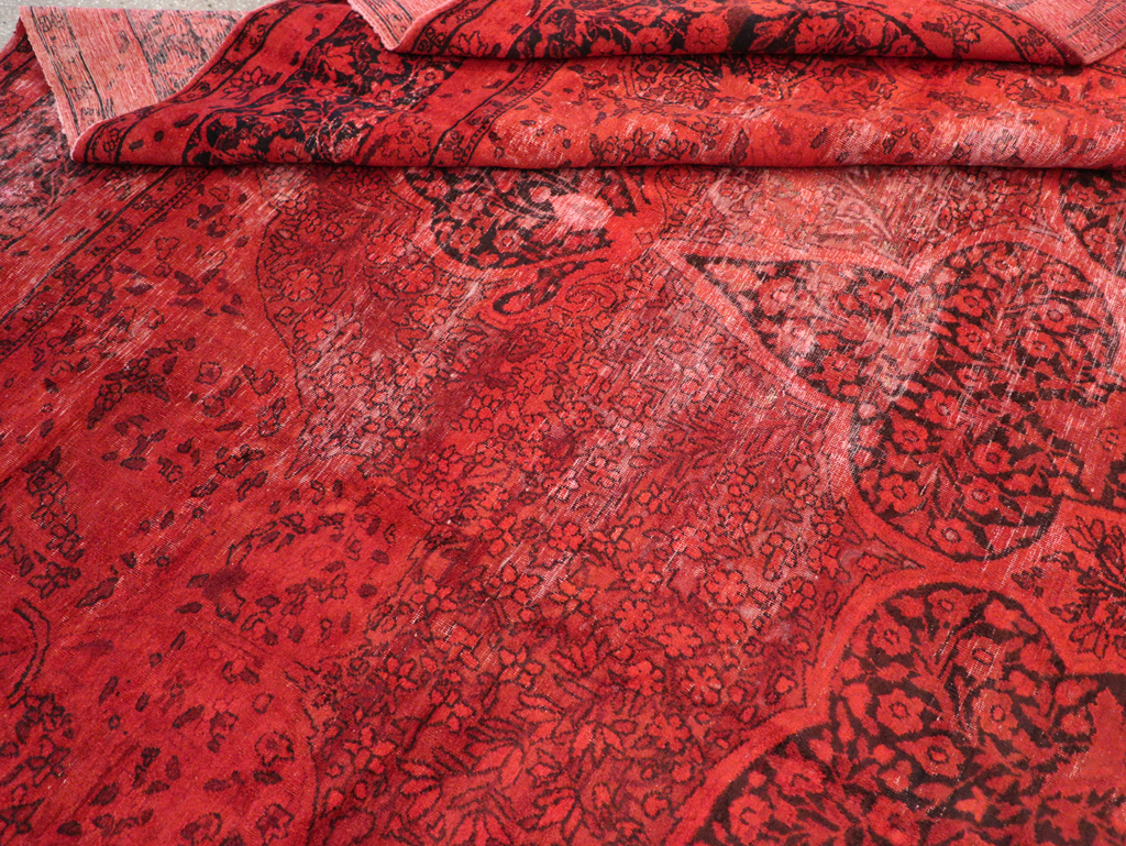 Antique Persian Lavar Kerman Over-dye Carpet, No.18209 - Gss