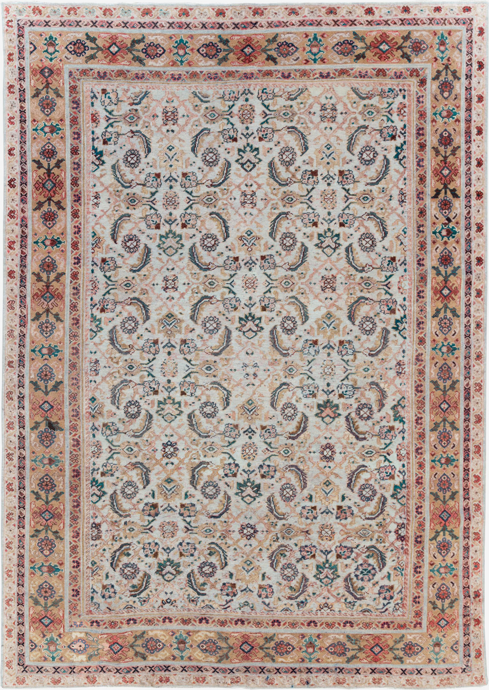 Vintage Persian Mahal Small Room Size Carpet, No.18221 - Gss