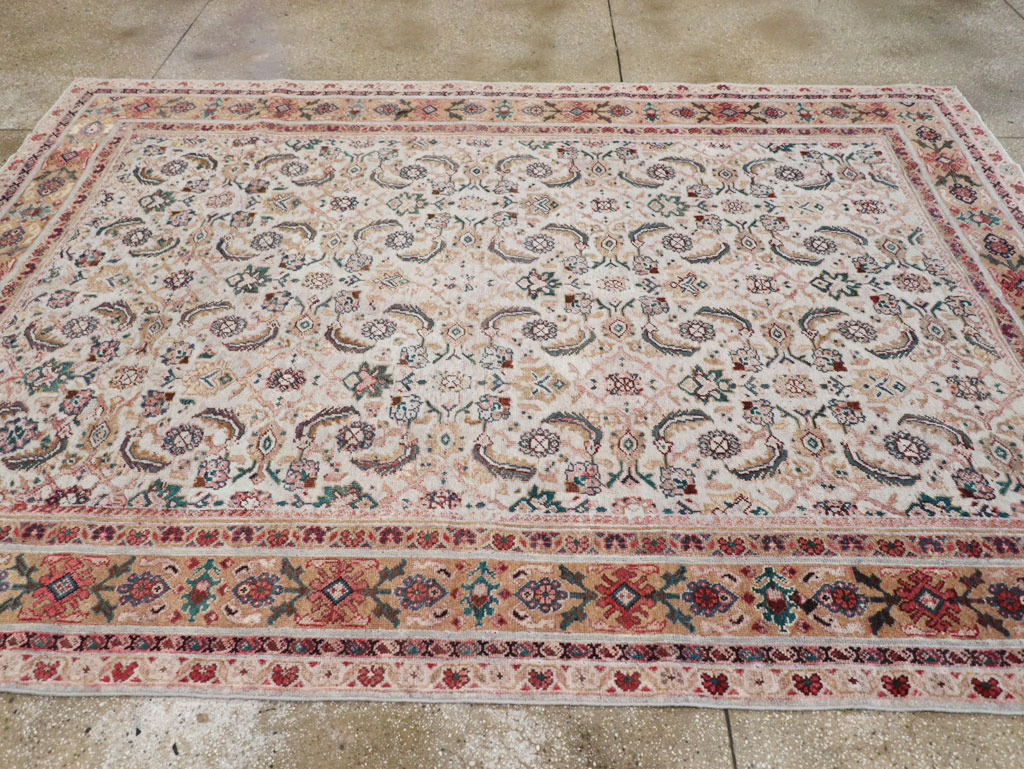 Vintage Persian Mahal Small Room Size Carpet, No.18221 - Gss