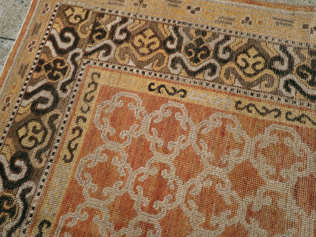 Vintage East Turkestan Khotan Carpet, No.18229 - Gss