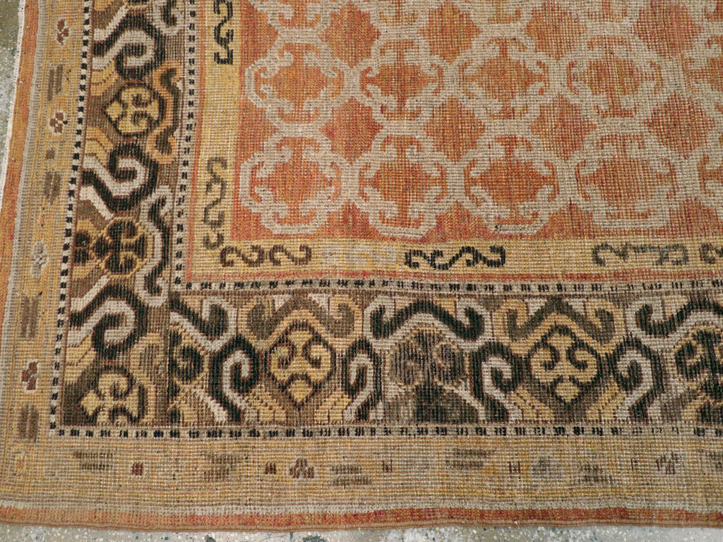 Vintage East Turkestan Khotan Carpet, No.18229 - Gss
