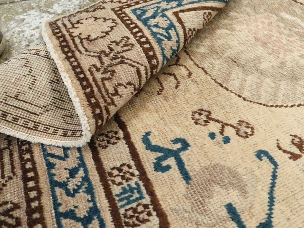 Antique East Turkestan Khotan Square Rug (Pair: 1 of 2), No.18245 - Gss