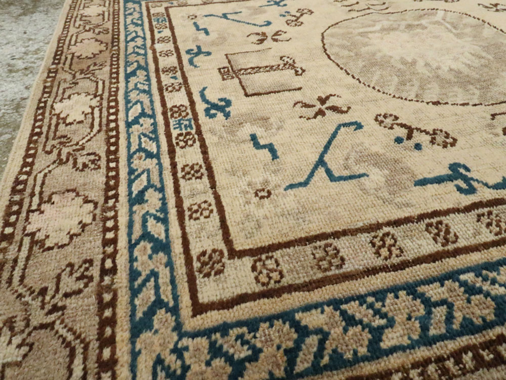 Antique East Turkestan Khotan Square Rug (Pair: 2 of 2), No.18246 - Gss