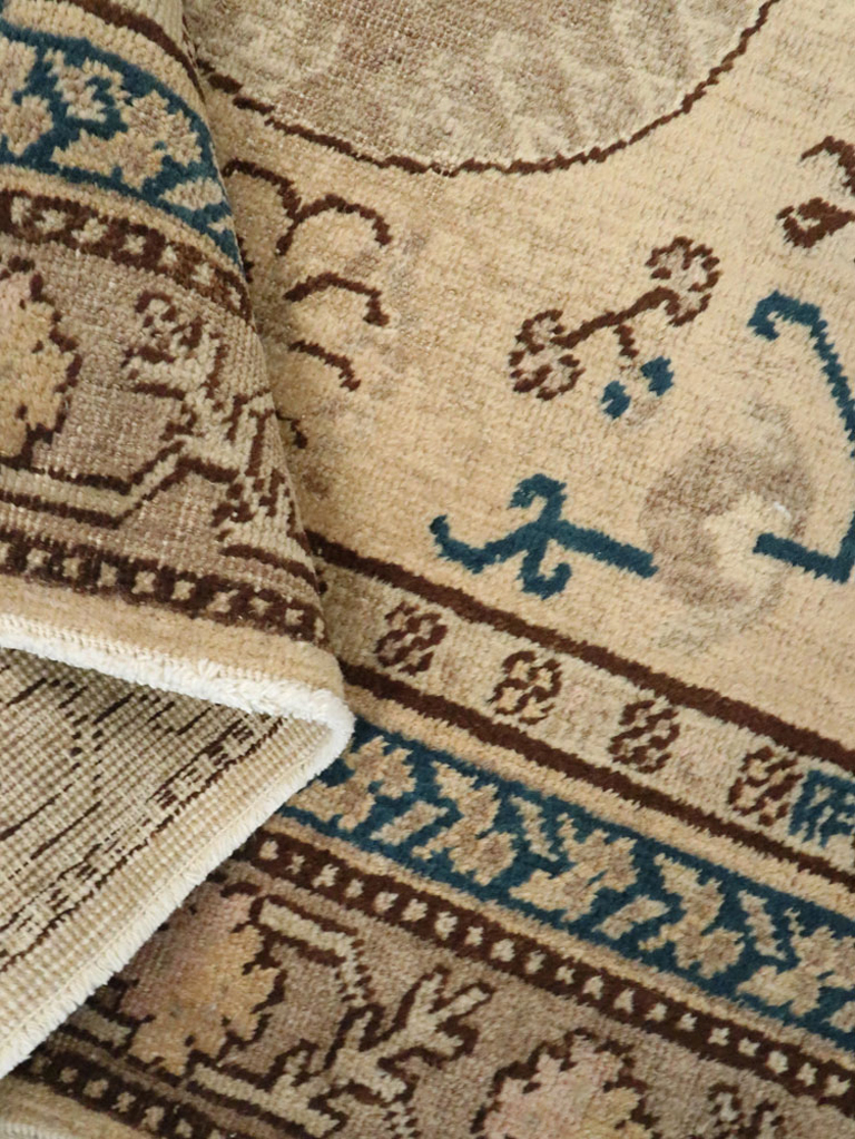 Antique East Turkestan Khotan Square Rug (Pair: 2 of 2), No.18246 - Gss