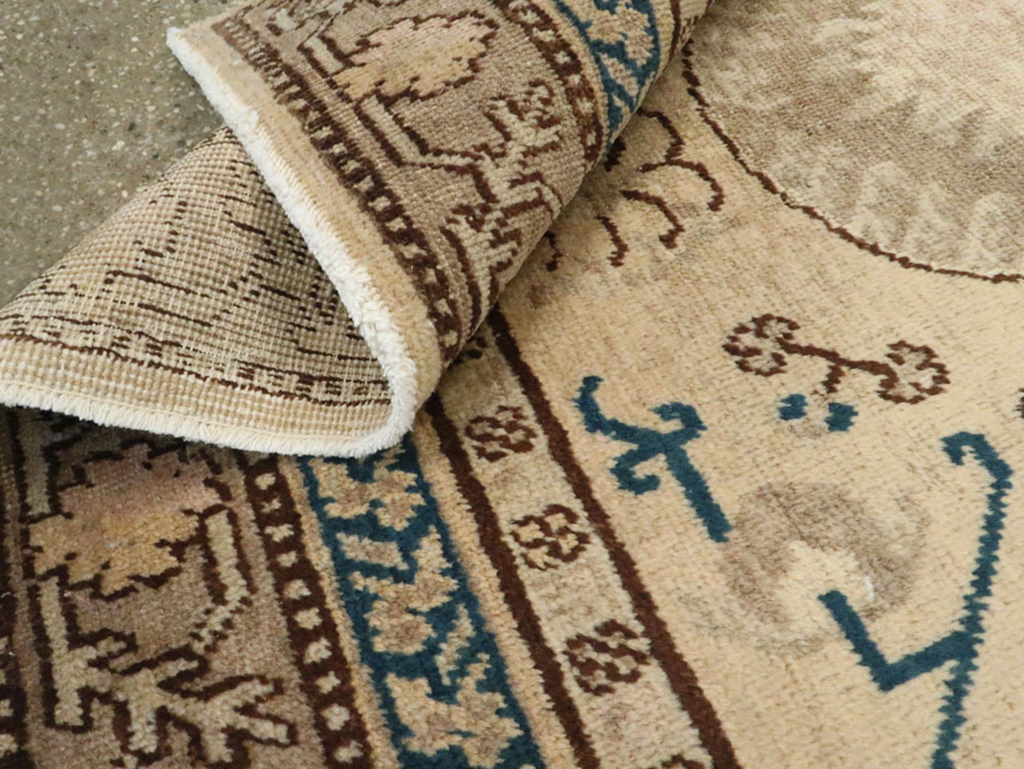 Antique East Turkestan Khotan Square Rug (Pair: 2 of 2), No.18246 - Gss