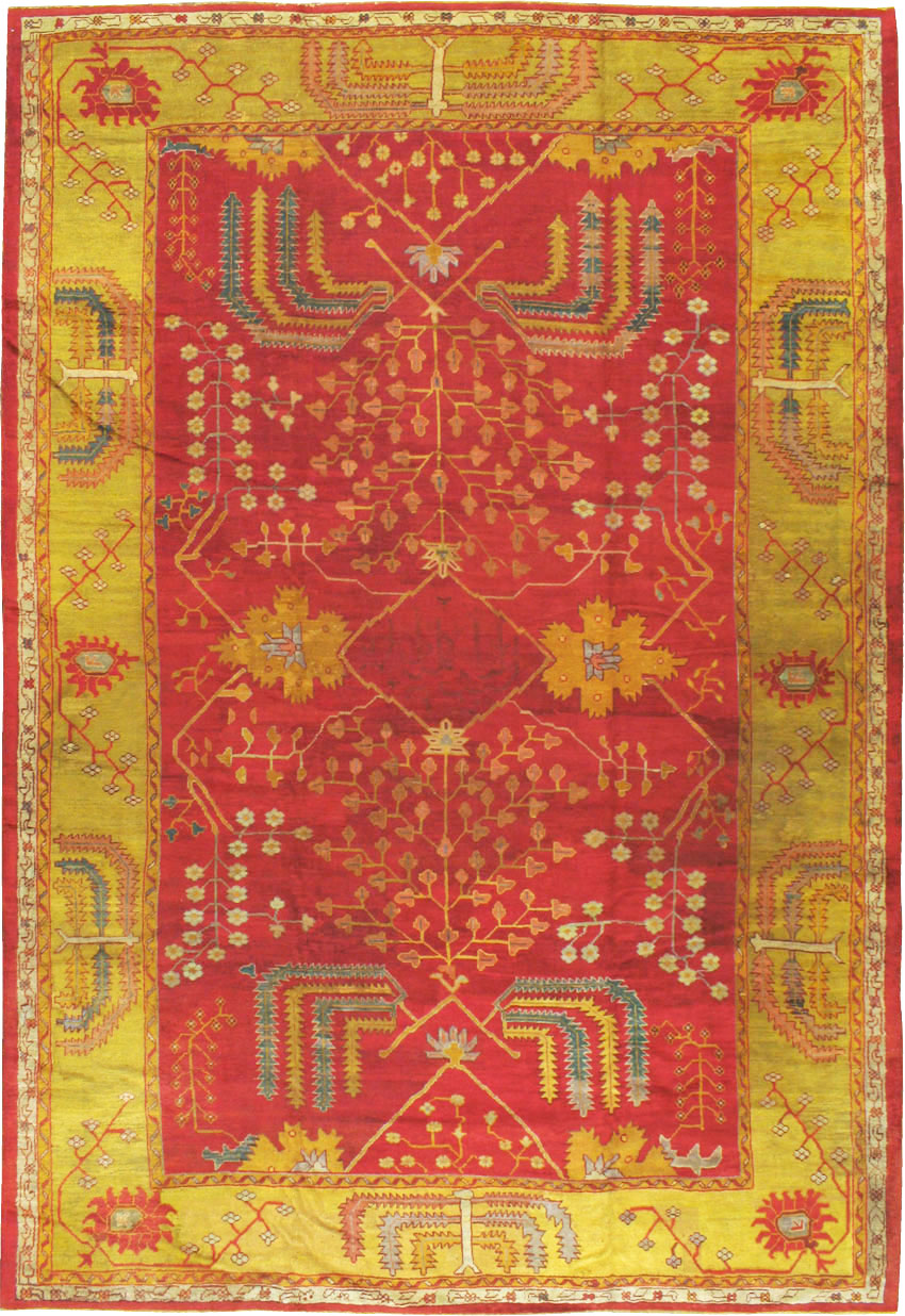 Antique Turkish Oushak Carpet, No.18352 - Gss