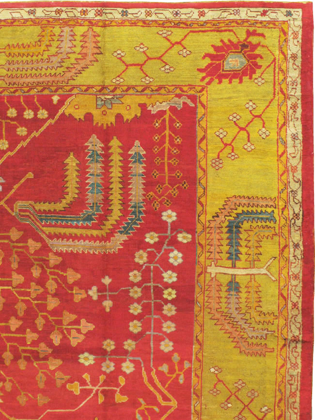 Antique Turkish Oushak Carpet, No.18352 - Gss