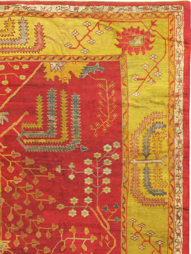 Antique Turkish Oushak Carpet, No.18352 - Gss