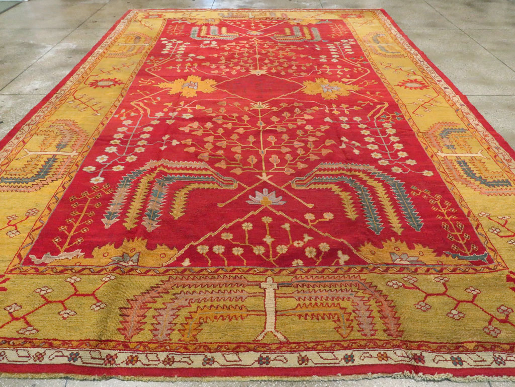 Antique Turkish Oushak Carpet, No.18352 - Gss