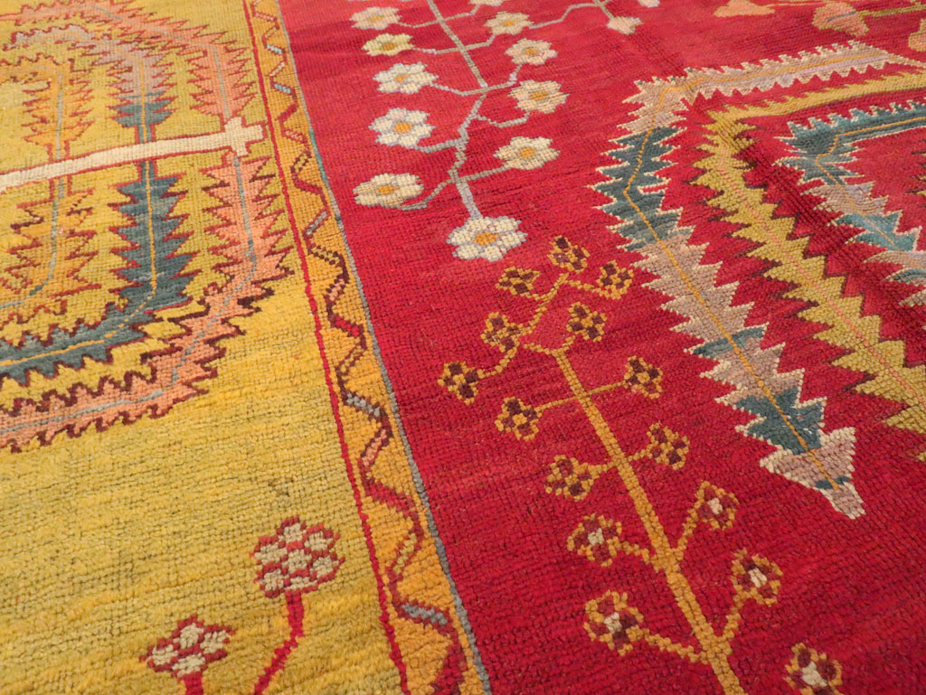 Antique Turkish Oushak Carpet, No.18352 - Gss
