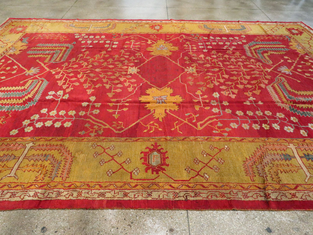 Antique Turkish Oushak Carpet, No.18352 - Gss