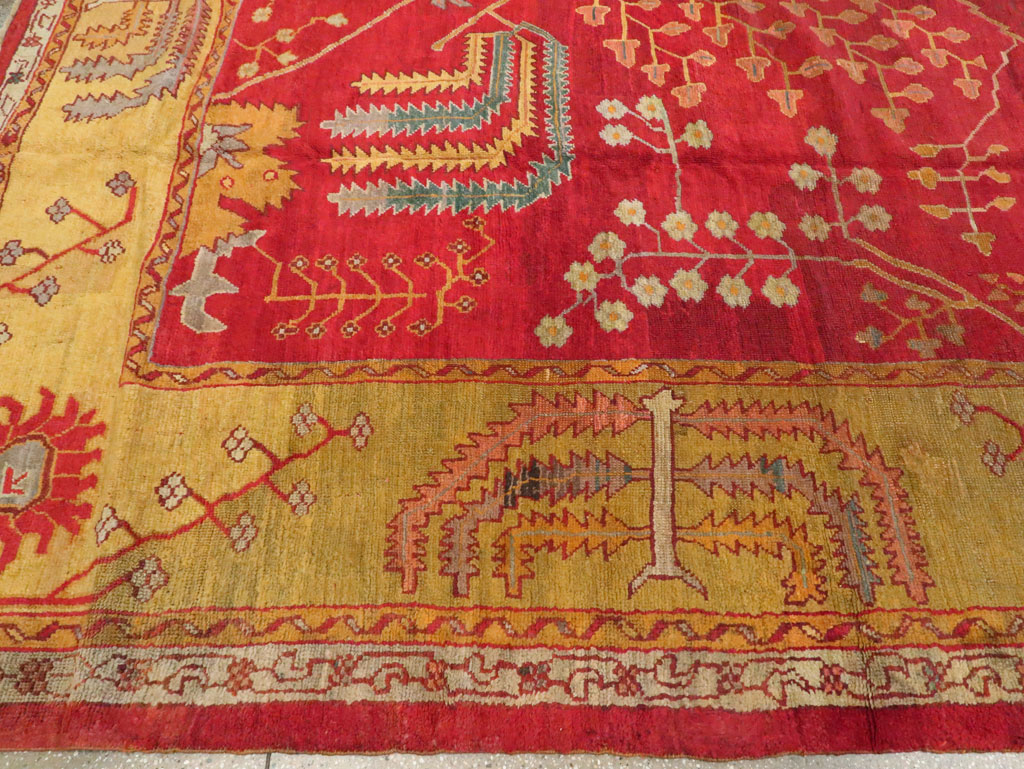 Antique Turkish Oushak Carpet, No.18352 - Gss