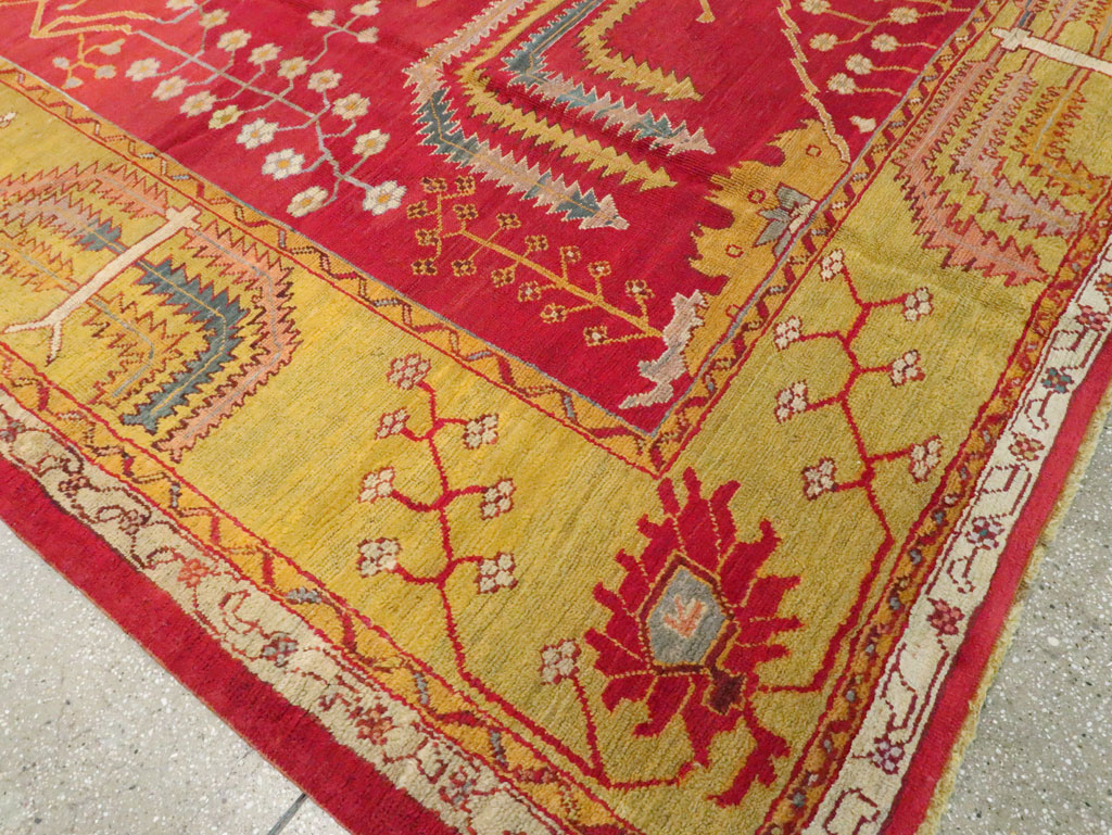 Antique Turkish Oushak Carpet, No.18352 - Gss
