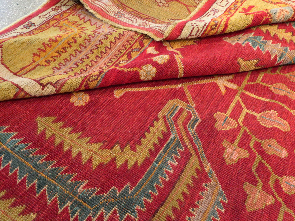 Antique Turkish Oushak Carpet, No.18352 - Gss