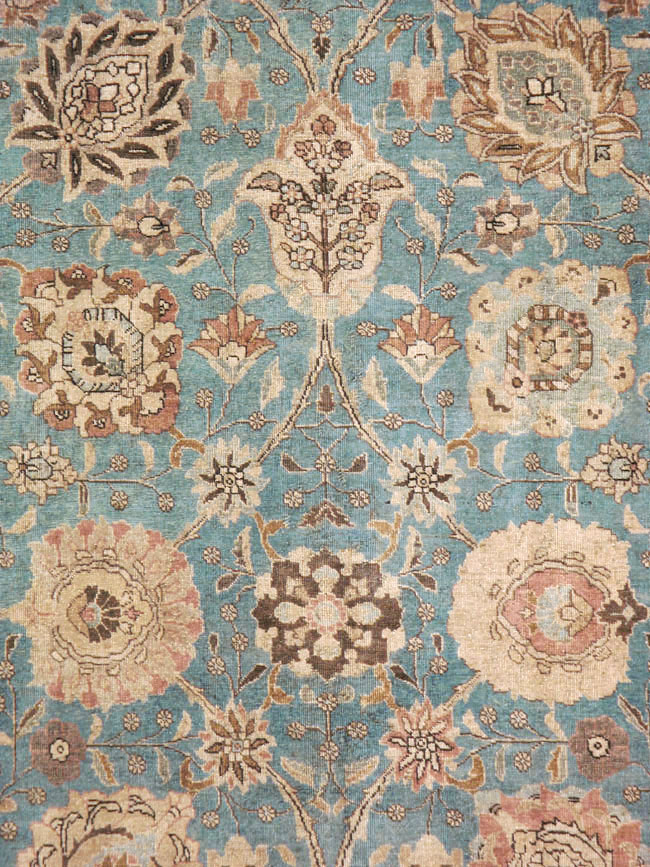 Vintage Persian Tabriz Room Size Carpet, No.18355 - Gss