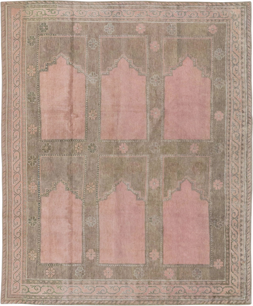 Vintage East Turkestan Khotan Accent Carpet, No.18360 - Gss