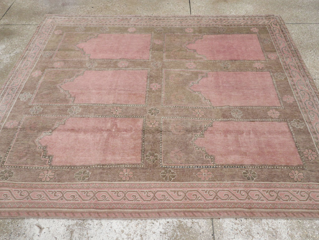 Vintage East Turkestan Khotan Accent Carpet, No.18360 - Gss