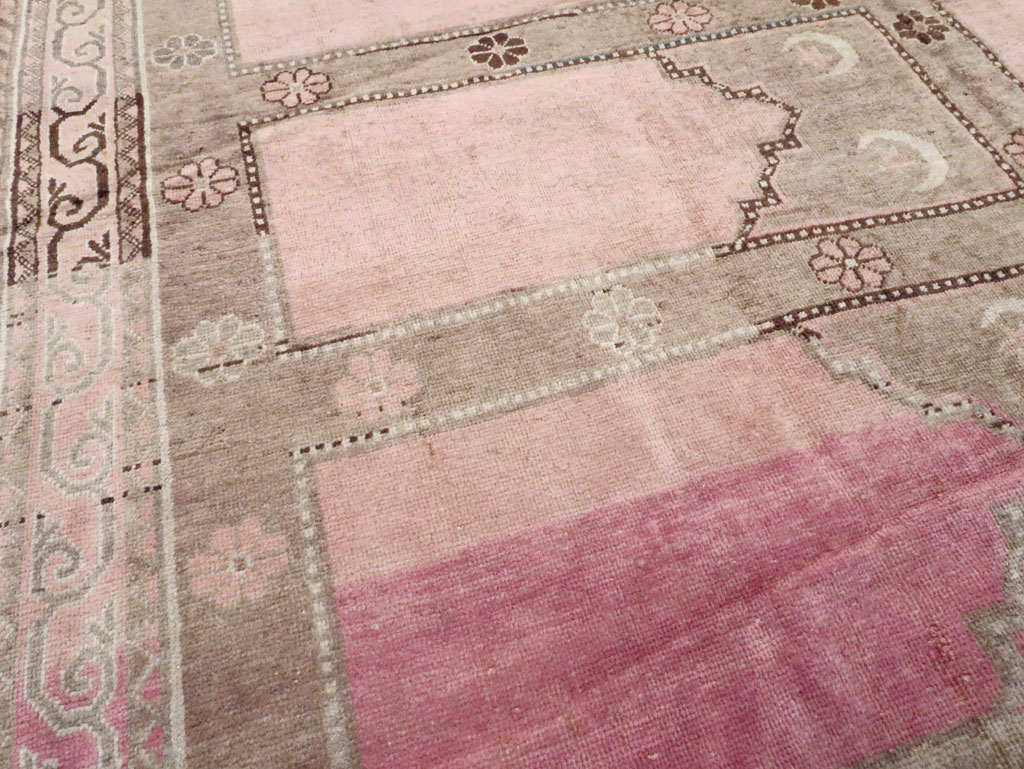 Antique East Turkestan Khotan Saph Carpet, No.18360 - Gss