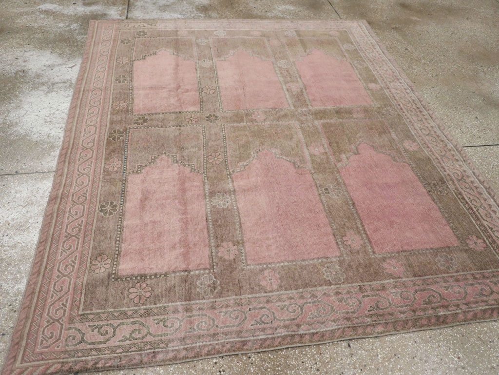 Vintage East Turkestan Khotan Accent Carpet, No.18360 - Gss