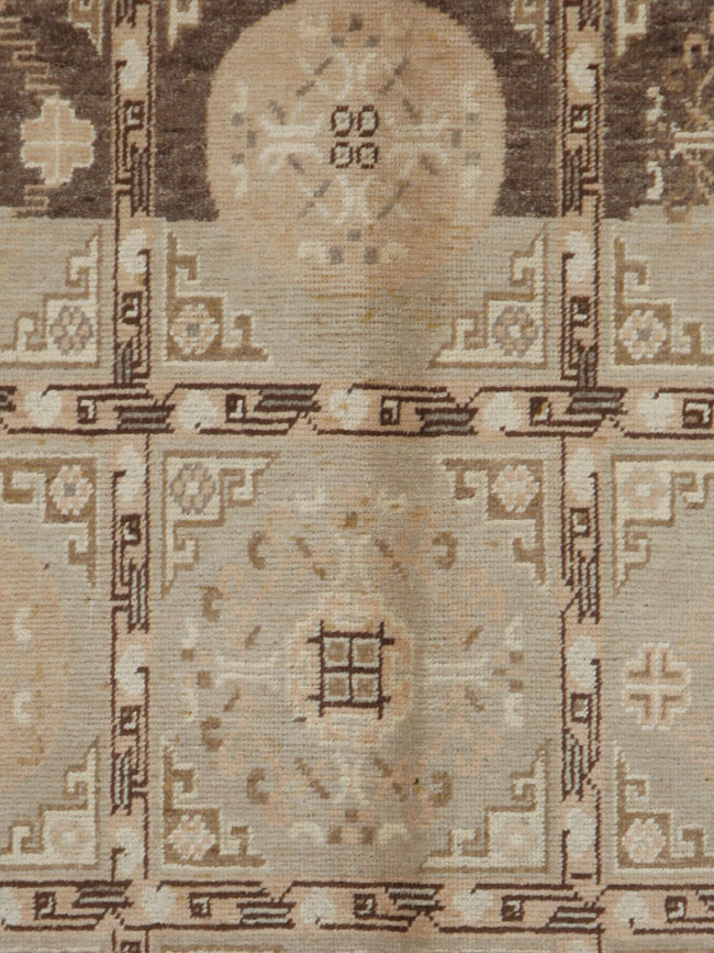 Vintage East Turkestan Khotan Carpet, No.18368 - Gss