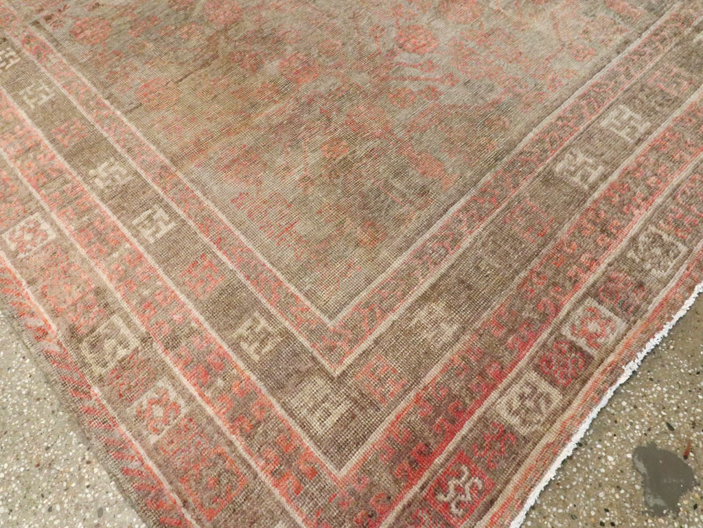 Vintage East Turkestan Khotan Gallery Carpet, No.18374 - Gss