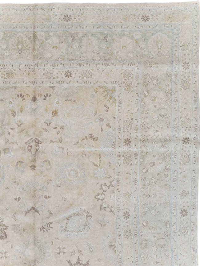 Vintage Persian Tabriz Large Room Size Carpet, No.18381 - Gss