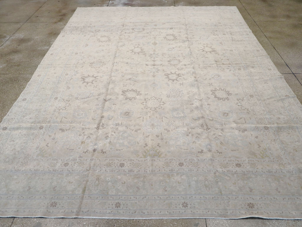 Vintage Persian Tabriz Large Room Size Carpet, No.18381 - Gss