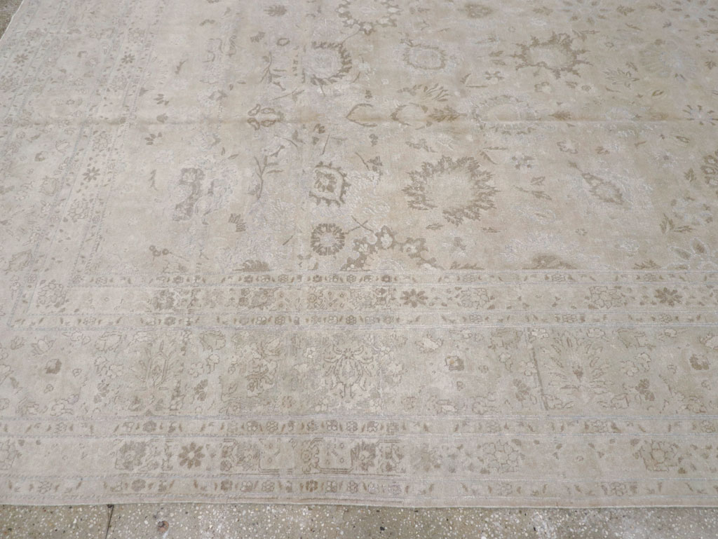 Vintage Persian Tabriz Large Room Size Carpet, No.18381 - Gss