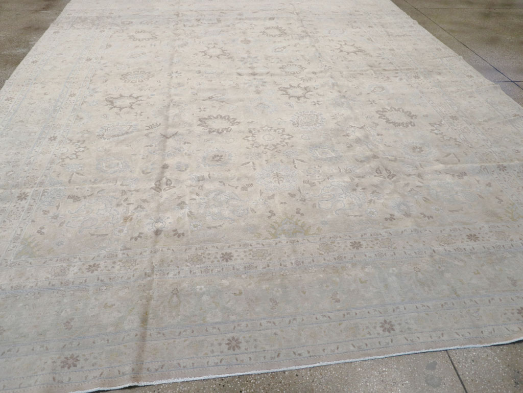 Vintage Persian Tabriz Large Room Size Carpet, No.18381 - Gss