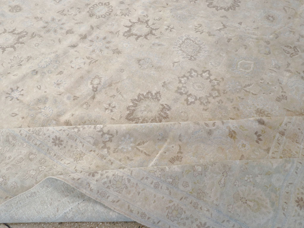 Vintage Persian Tabriz Large Room Size Carpet, No.18381 - Gss