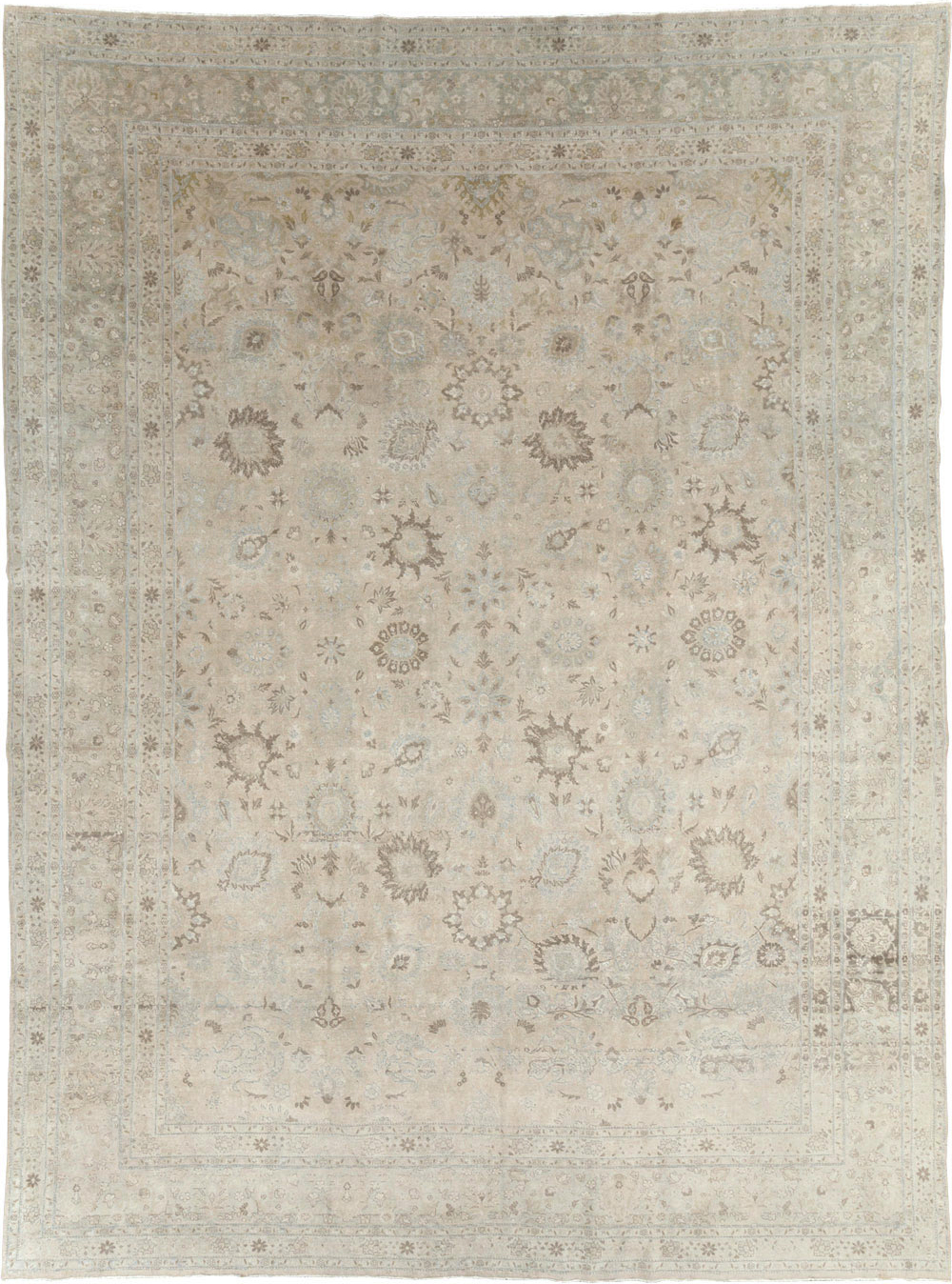 Vintage Persian Tabriz Large Room Size Carpet, No.18381 - Gss