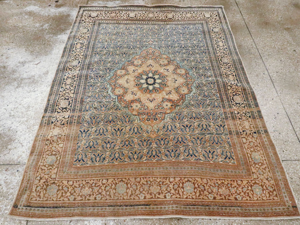 Antique Persian Tabriz Hagi Jalili Rug, No.18384 - Gss