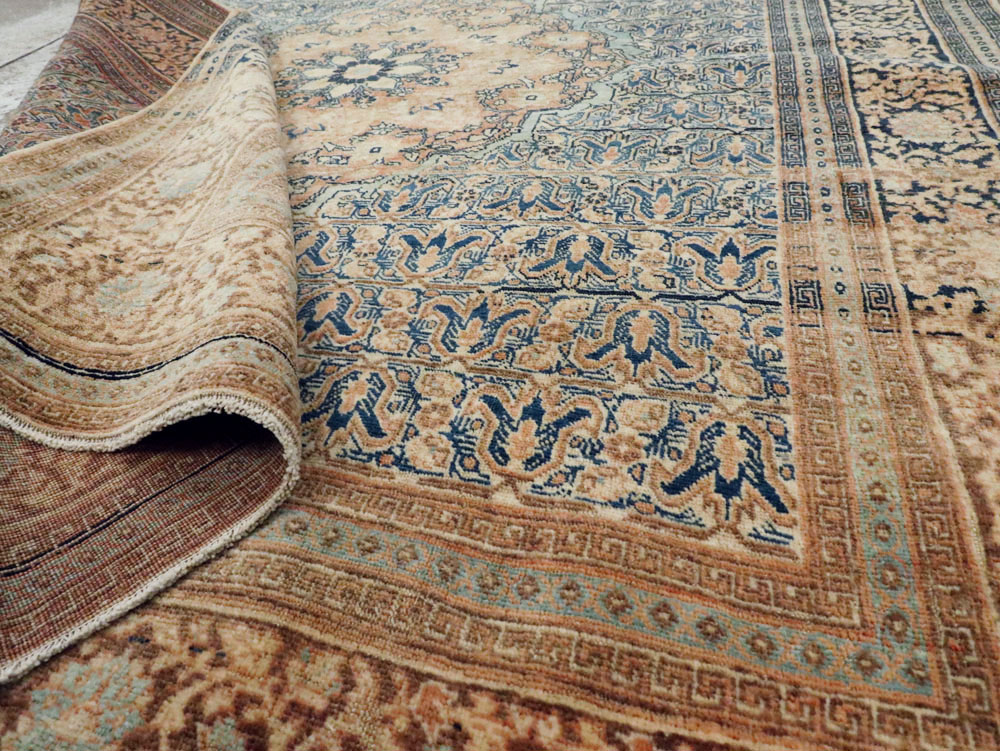 Antique Persian Tabriz Hagi Jalili Rug, No.18384 - Gss