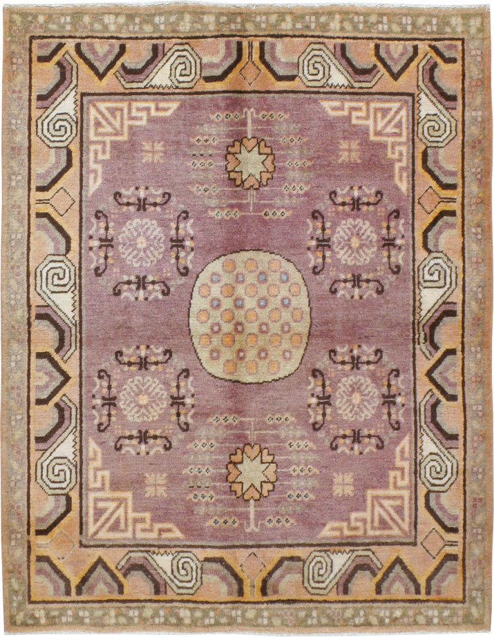 Antique East Turkestan Khotan Square Rug, No.18401 - Gss
