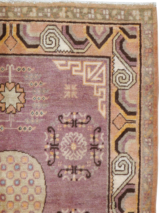 Antique East Turkestan Khotan Square Rug, No.18401 - Gss