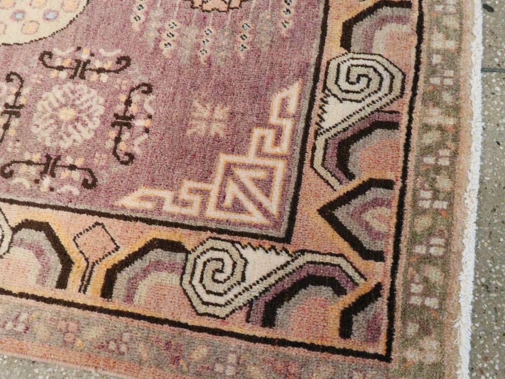 Antique East Turkestan Khotan Square Rug, No.18401 - Gss