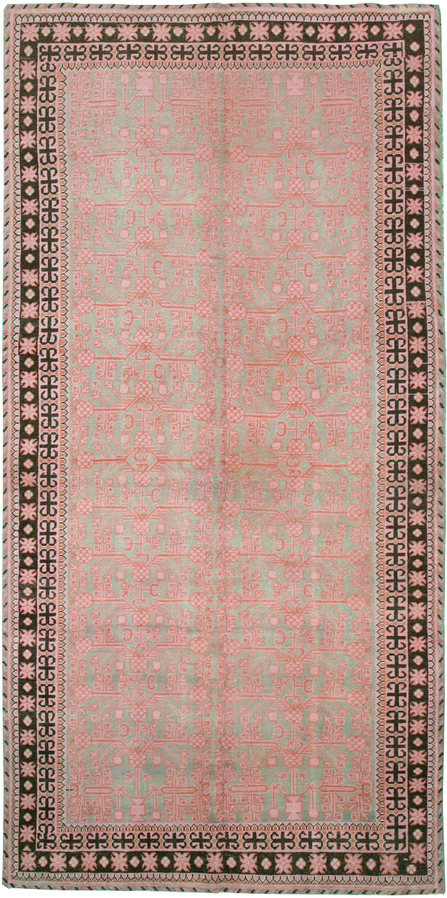 Vintage East Turkestan Khotan Carpet, No.18409 - Gss