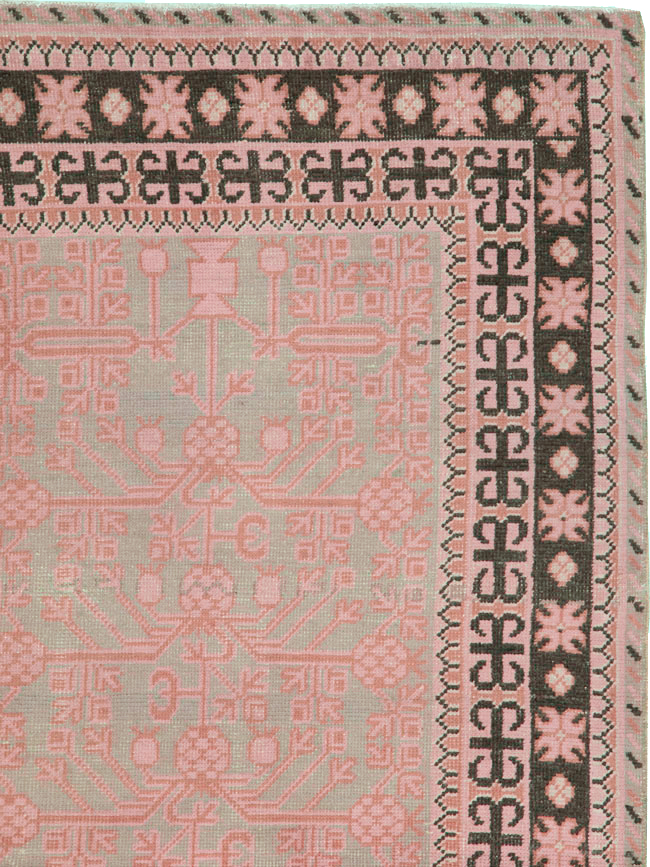 Vintage East Turkestan Khotan Carpet, No.18409 - Gss