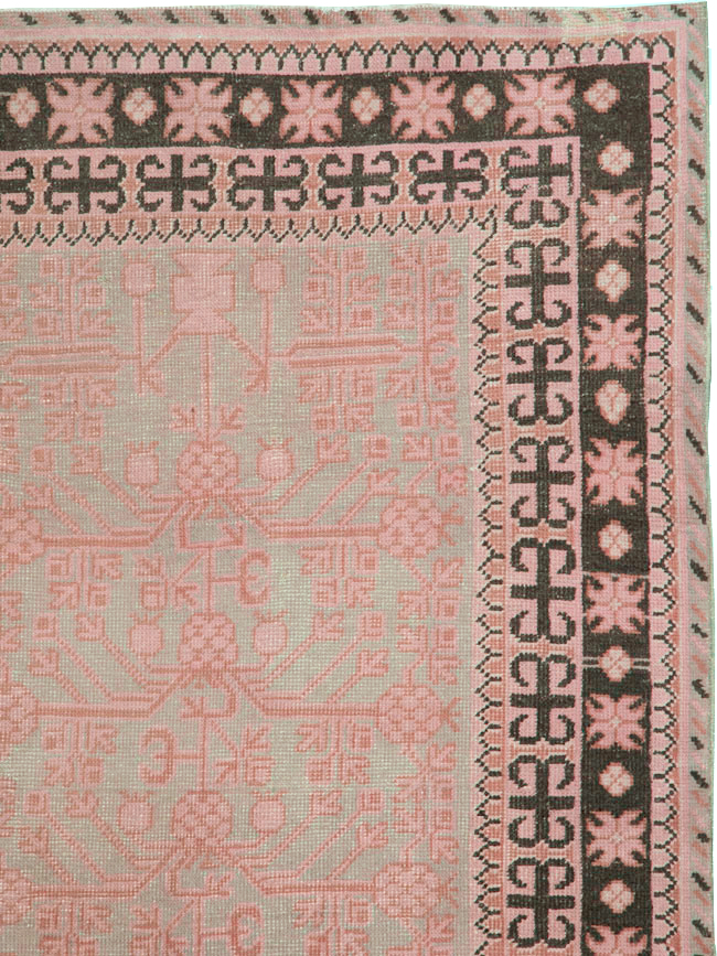 Vintage East Turkestan Khotan Carpet, No.18409 - Gss