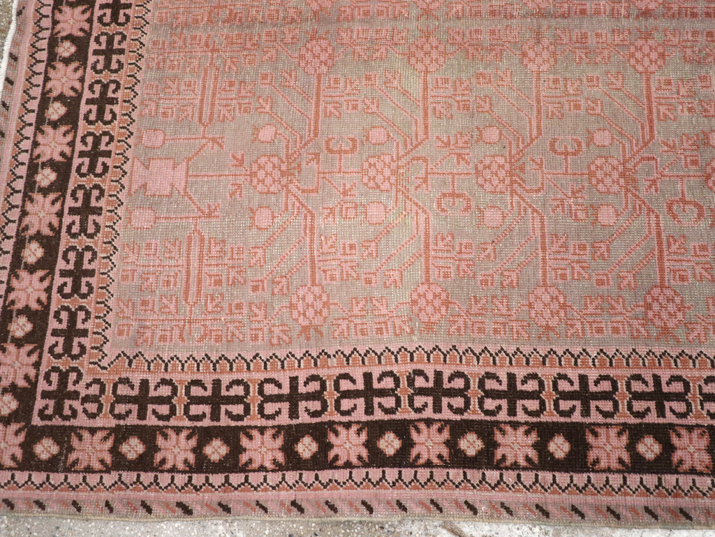 Vintage East Turkestan Khotan Carpet, No.18409 - Gss