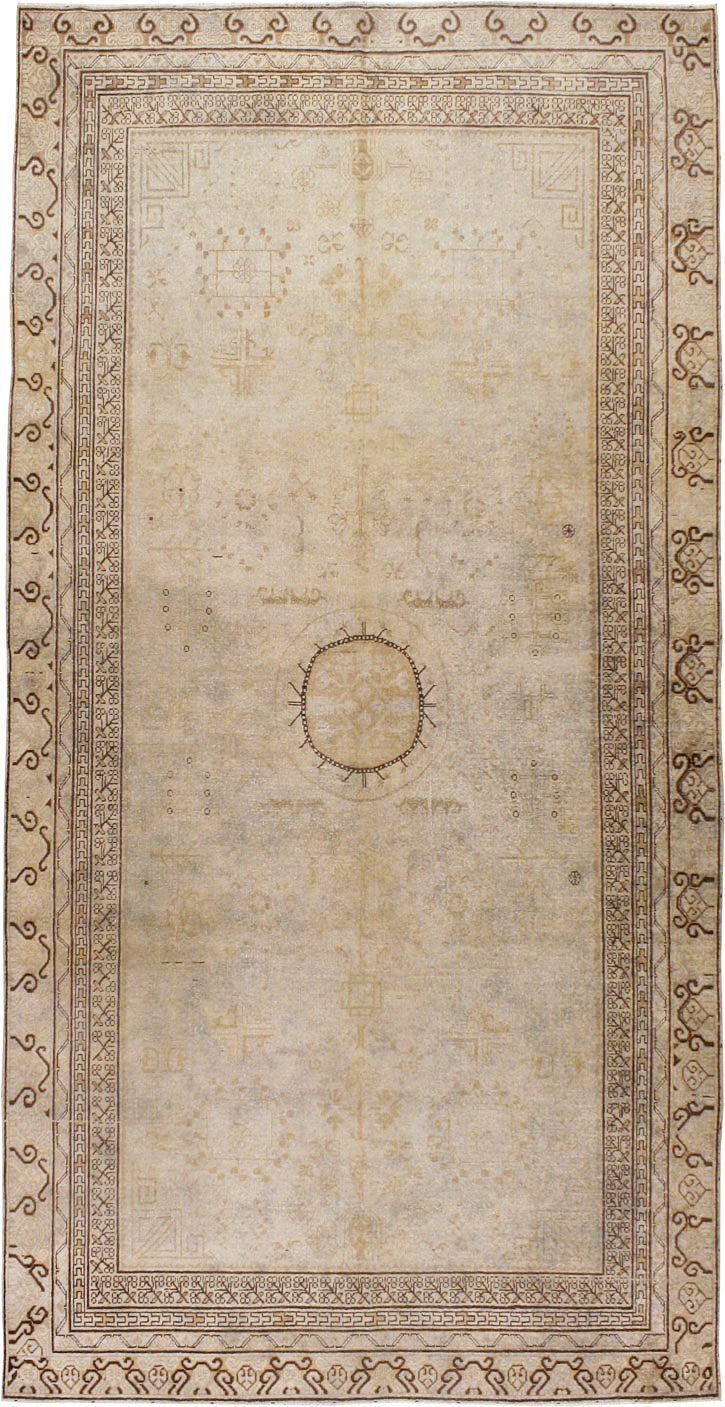 Vintage East Turkestan Khotan Carpet, No.18411 - Gss