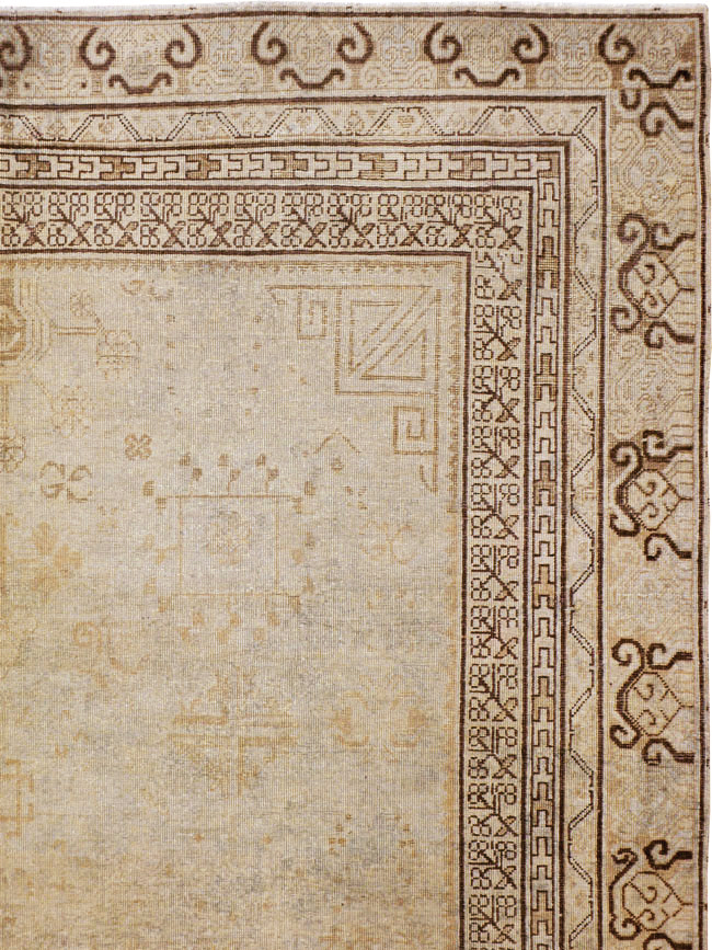 Vintage East Turkestan Khotan Carpet, No.18411 - Gss
