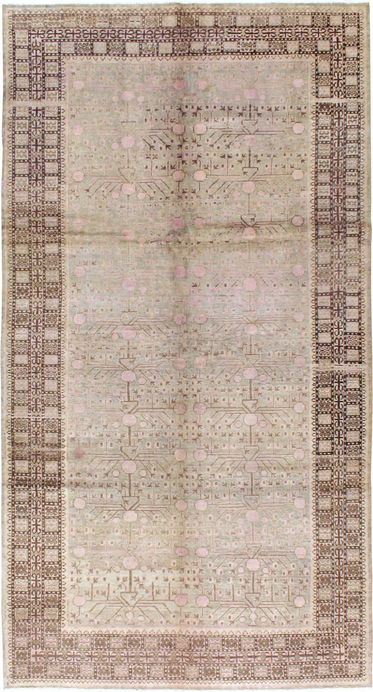 Vintage East Turkestan Khotan Carpet, No.18426 - Gss