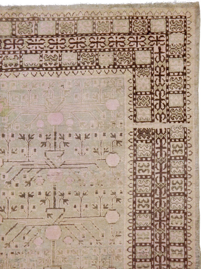 Vintage East Turkestan Khotan Carpet, No.18426 - Gss