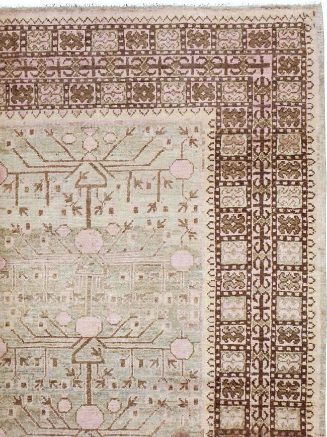 Vintage East Turkestan Khotan Carpet, No.18426 - Gss